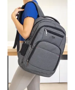 Büyük Boy Su Geçirmez 15,6 inç Antrasit Notebook Laptop Sırt Çantası
