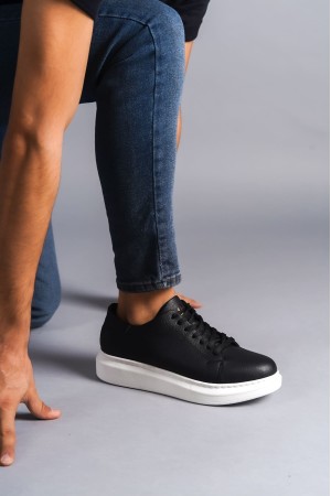 Boost Bağcıklı Cilt Erkek Günlük Sneaker Ayakkabı Cbt - Siyah