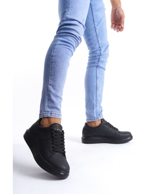 Boost Bağcıklı Cilt Erkek Günlük Sneaker Ayakkabı Cst - Siyah