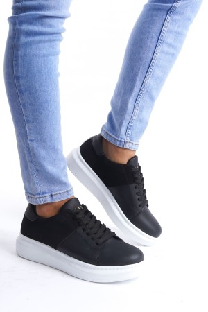 Boost Bağcıklı Cilt Süet Erkek Günlük Sneaker Ayakkabı Csbt - Siyah