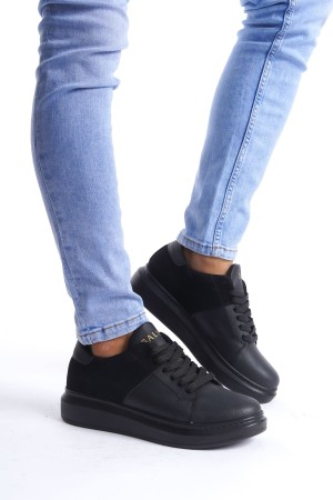 Boost Bağcıklı Cilt Süet Erkek Günlük Sneaker Ayakkabı Csst - Siyah