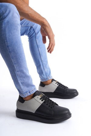 Boost Bağcıklı Cilt Süet Erkek Günlük Sneaker Ayakkabı Csst - Siyah/gri