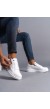 Warrior Bağcıklı Ve Fermuarlı Cilt Erkek Günlük Sneaker Ayakkabı Cbt - Beyaz