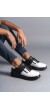 Warrior Bağcıklı Ve Fermuarlı Cilt Erkek Günlük Sneaker Ayakkabı Cst - Siyah/beyaz
