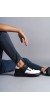 Warrior Bağcıklı Ve Fermuarlı Cilt Erkek Günlük Sneaker Ayakkabı Cst - Siyah/beyaz