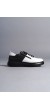 Warrior Bağcıklı Ve Fermuarlı Cilt Erkek Günlük Sneaker Ayakkabı Cst - Siyah/beyaz