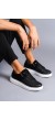 Warrior Bağcıklı Ve Fermuarlı Cilt Süet Erkek Günlük Sneaker Ayakkabı Csbt - Siyah