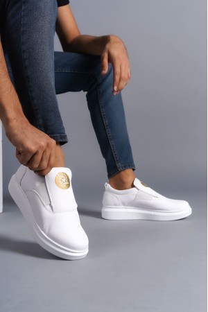 Hippo Bağcıksız Cilt Erkek Günlük Sneaker Ayakkabı Cbt - Beyaz