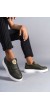 Hippo Bağcıksız Cilt Erkek Günlük Sneaker Ayakkabı Cbt - Haki
