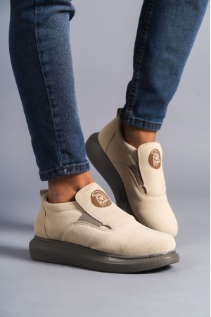 Hippo Bağcıksız Süet Erkek Günlük Sneaker Ayakkabı Sgt - Bej
